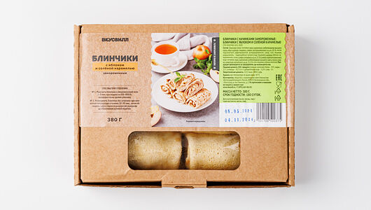 Блинчики с яблоком и соленой карамелью, заморозка Продукт замороженный 