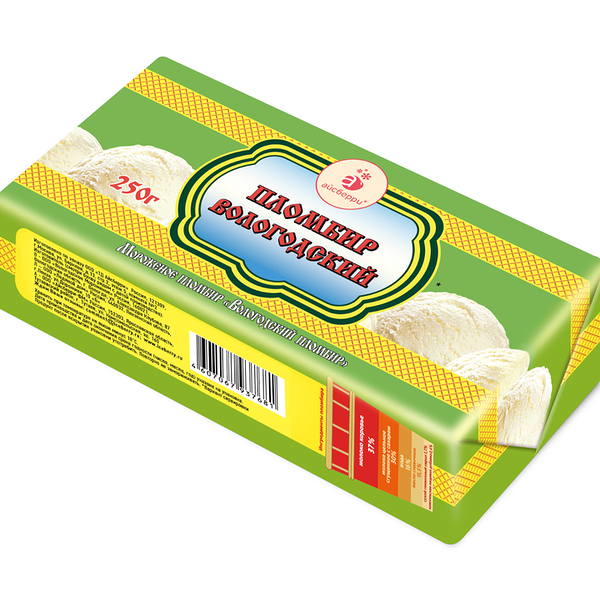 Мороженое Вологодский Пломбир 15% 250 г