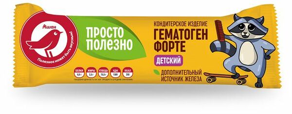 Гематоген АШАН Красная птица детский 40 г