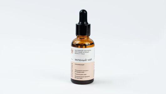 КРАСНОПОЛЯНСКАЯ КОСМЕТИКА Масляный коктейль для лица и кожи вокруг глаз Зеленый чай, 30 мл
