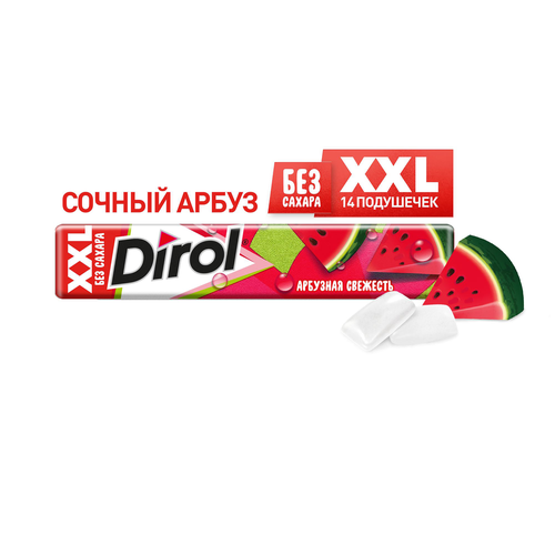 

Жевательная резинка Dirol XXL Арбузная свежесть без сахара 19 г