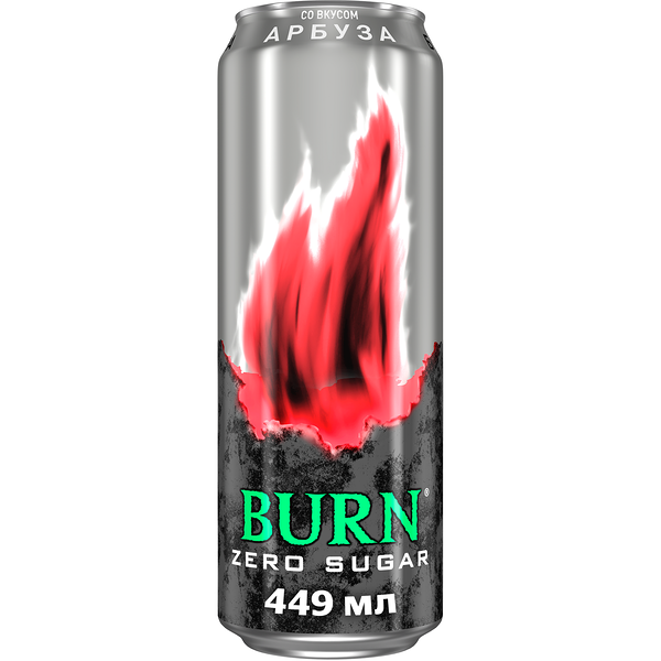 Напиток энергетический Burn со вкусом арбуза без сахара, 449мл