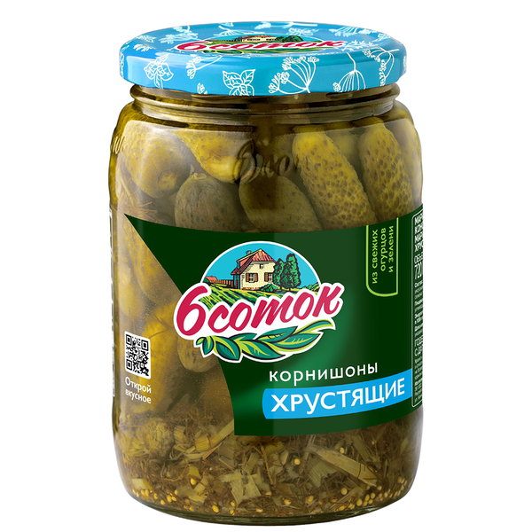 Огурцы 6 Соток корнишоны маринованные 720мл