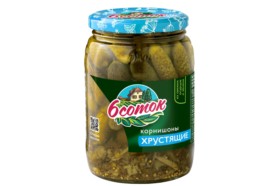 

Корнишоны 6 Соток Маринованные Хрустящие 720 мл дизайн упаковки в ассортименте