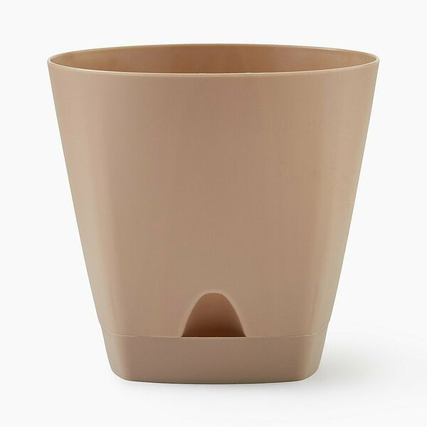 Горшок для цветов с прикорневым поливом Hoff Amsterdam, 14х13 см, 1.35 л, цвет молочный шоколад