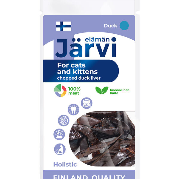 Вяленое лакомство мелкая нарезка из печени для котят и кошек Jarvi Утка, 30г