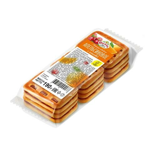 Печенье Дымка сдобное апельсиновое с клюквенной начинкой 190 г