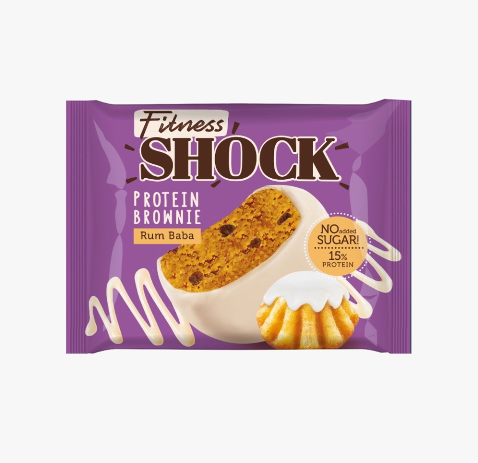 

Печенье протеиновое FitnesShock Брауни Ромовая баба 50 г