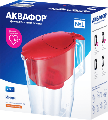Фильтр-кувшин Аквафор Инди А6 2.5 л, цвет в ассортименте