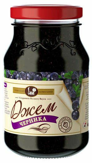 Джем Сава из черники, с кусочками 300г