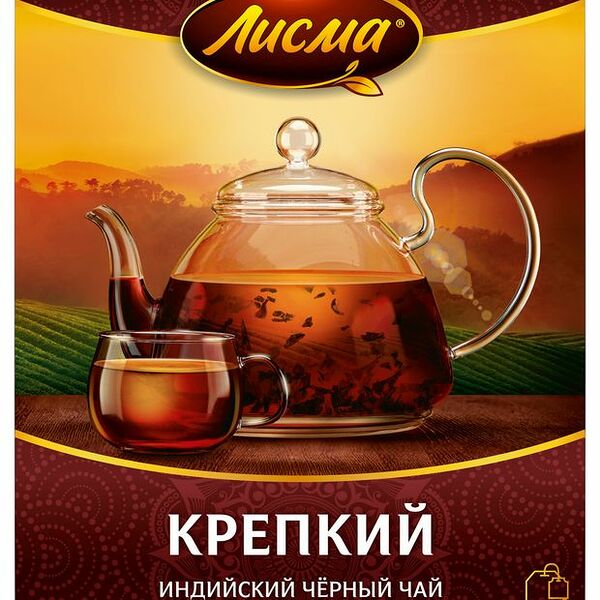 Чай чёрный Лисма Насыщенный в пакетиках 100 шт