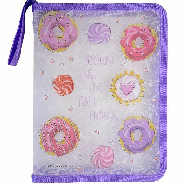 Папка на молнии Bruno Visconti А5 Пончики