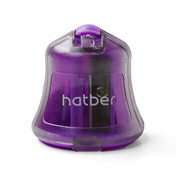 Точилка Hatber Bell Пластиковая цветная с контейнером в ассортименте