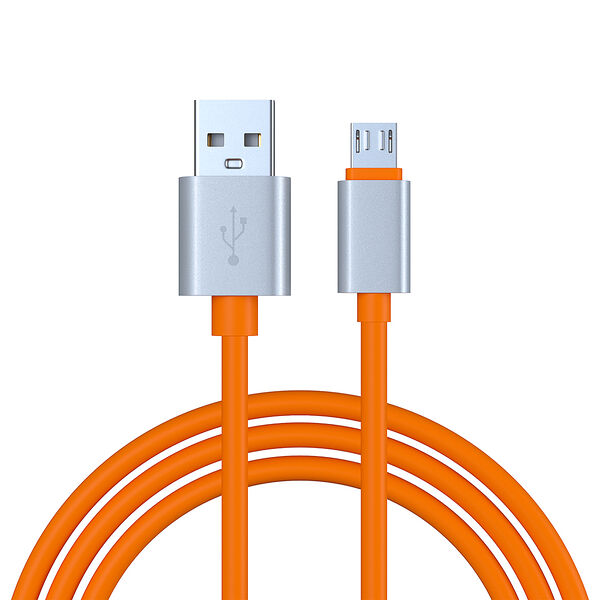 By кабель для зарядки orange micro usb, 1м, 2а, оранжевый