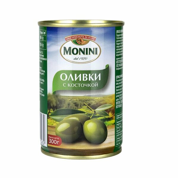 Оливки Monini с косточкой 300 г