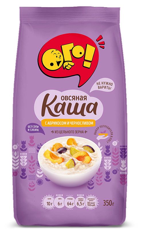 

Каша овсяная Ого! с абрикосом и черносливом 350 г