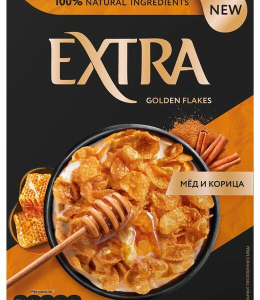 Хлопья Extra Golden кукурузные с корицей и медом