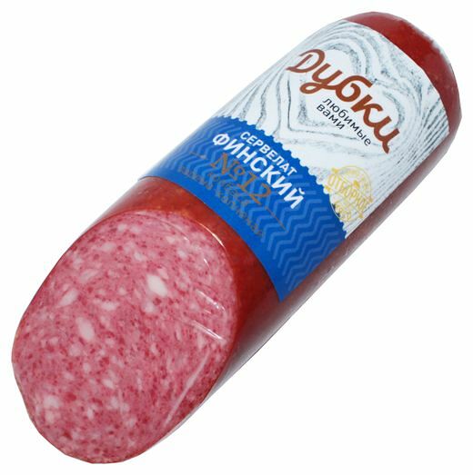 Колбаса варено-копченая Дубки Сервелат Финский