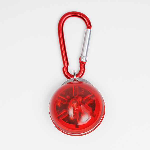 Маячок светящийся на ошейник круглый с карабином, в ассортименте