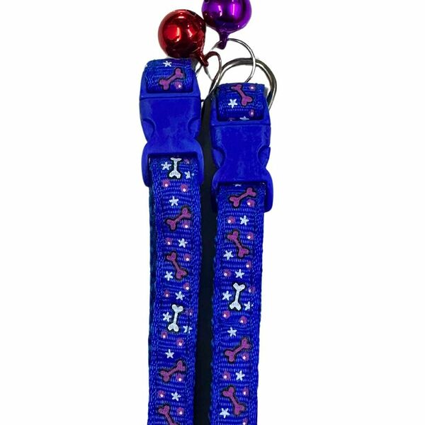 Ошейник косточки синий