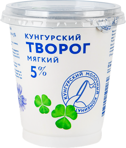 

Творог Кунгурский молочный комбинат мягкий 5% 300 г