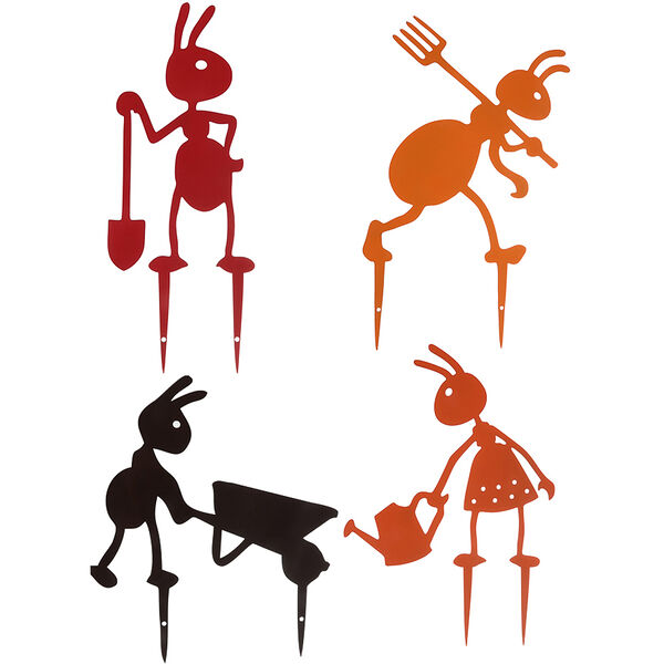 Фигура садовая муравей малый 27см, металл, 4 вида