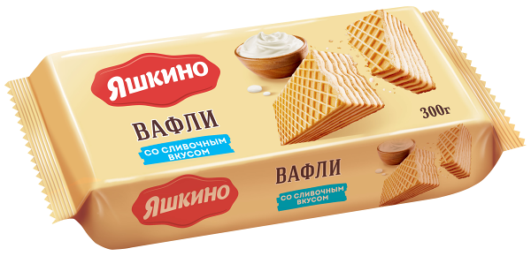 Вафли ЯШКИНО Сливочные, 300г