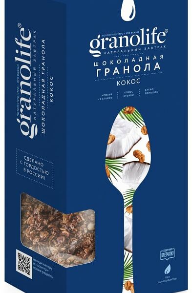 Гранола Granolife Шоколадная Кокос 400г
