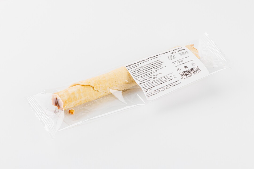 

Трубочка вафельная ВкусВилл Макси с вареной сгущенкой 60 г