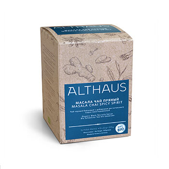 Чай черный Althaus Masala Chai Spicy Spirit с добавками растительного сырья пакетированный 15х2.5г