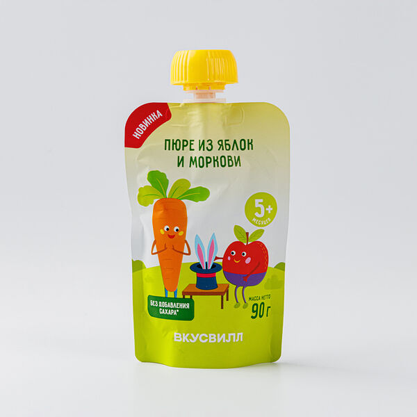 Пюре из яблок и моркови