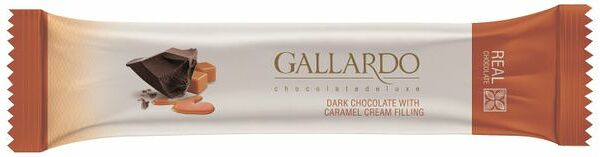 Шоколад Gallardo горький с карамельной начинкой, 25 г