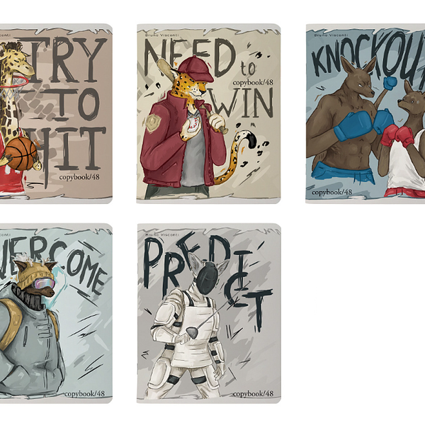 Тетрадь Альт Soft Touch На cпорте в клетку, 48 листов 1шт в ассортименте