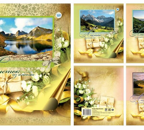 Тетрадь общая (скоба), ф.170х205мм, клетка, 48л., 4+0, СЛ
з.№122-22, серия Листок из альбома