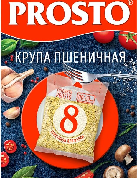 Крупа Prosto Пшеничная 8пак*62.5г