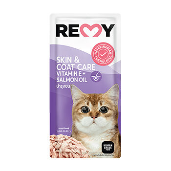 Корм влажный REMY для кошек тунец в желе для ухода за кожей и шерстью 70г