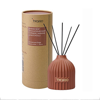 Диффузор ароматический Cypress, Jasmine & Patchouli, цвет терракотовый, коллекция Edge, Tkano, 200 мл, Россия