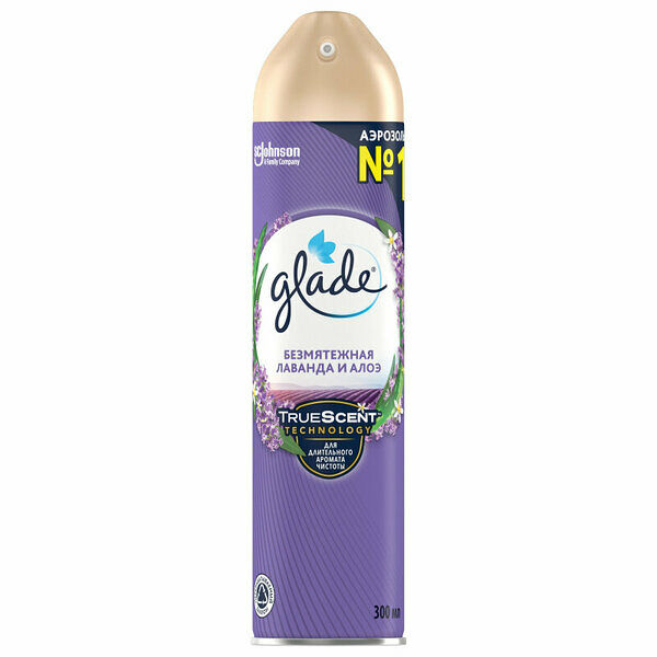 Освежитель воздуха Glade Безмятежная лаванда и алоэ, 300 мл