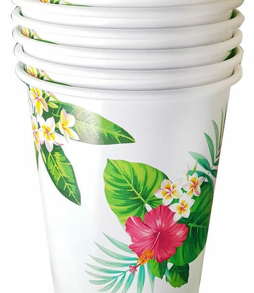 Стаканы одноразовые бумажные Африканские тропики, 250 мл х 6 шт