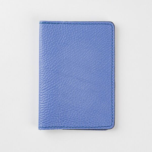 Обложка для паспорта из натуральной кожи синий