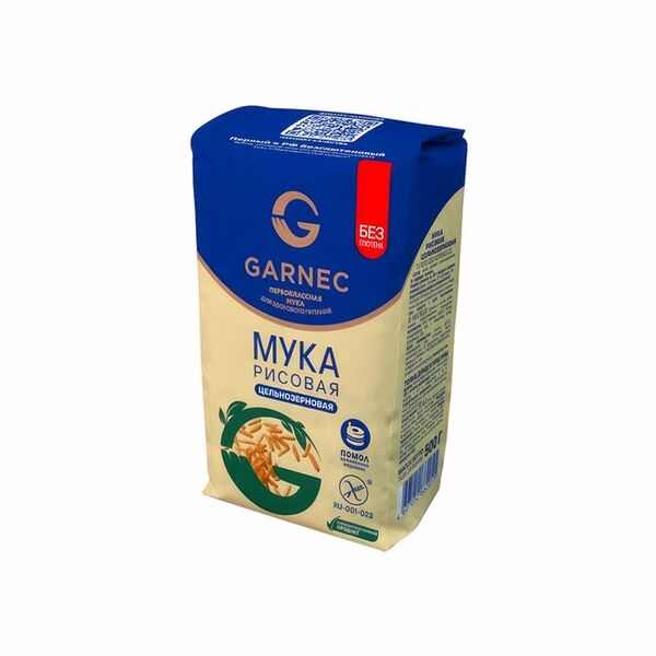 Мука рисовая Garnec цельнозерновая без глютена 500 г