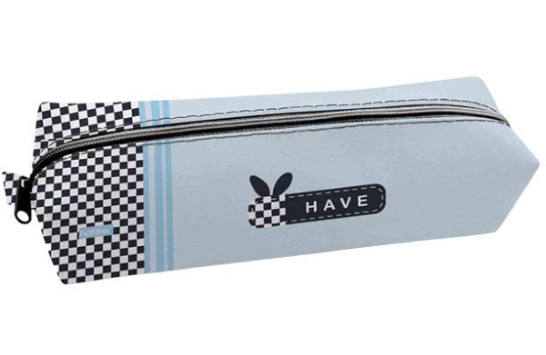 Пенал на молнии мягкий Hatber Sky blue, 210×45×45 мм