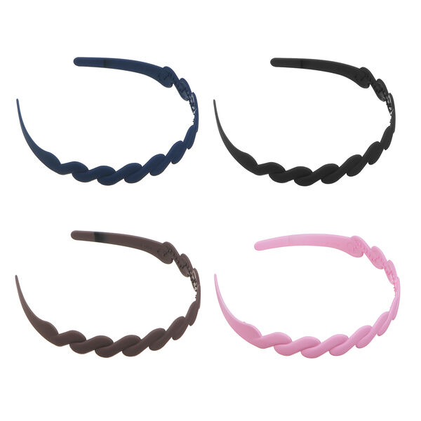 Юниlook ободок для волос 2см, пластик, 4 цвета, acs-03