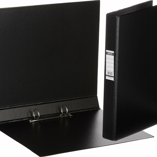 Папка на 2-х кольцах 35мм черная Россия