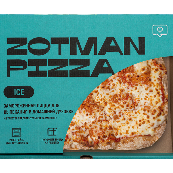 Пицца Zotman Маргарита замороженная 20*30см, 390 г