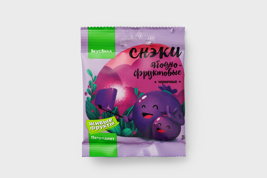 

Снеки ягодно-фруктовые черничные