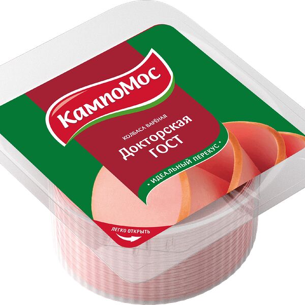 Колбаса вареная КампоМос Докторская, нарезка, 200г