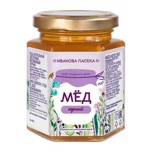Мёд Иванова Пасека горный, 250 г