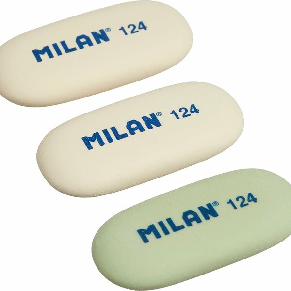 Ластик каучук Milan 124, 3 штуки в блистере (BMM9203)