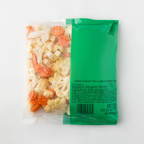 Смесь овощная Суп из Цветной капусты замороженный